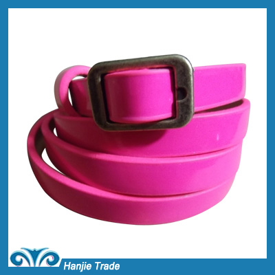 Hot Sale Cheapest Pink Skinny Decorative Belts in Wholesale