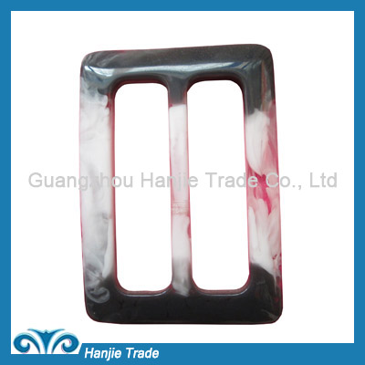 Wholesale tow tone printed plastic belt buckle