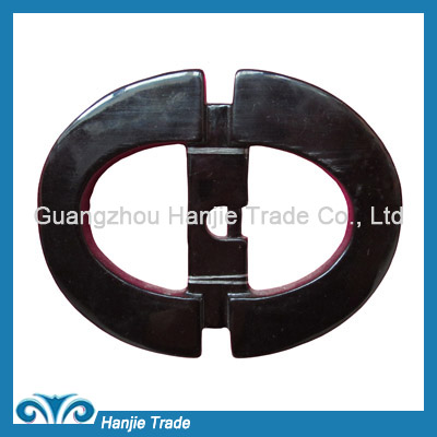 Wholesale black elliptical plastic buckles for belts