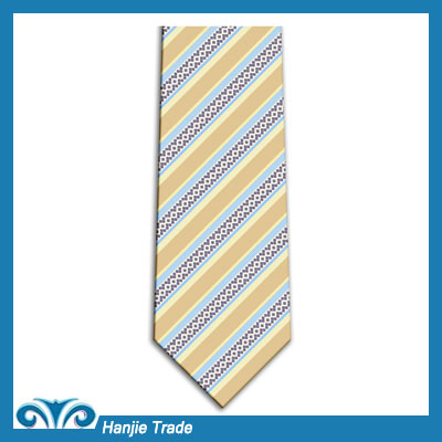 Striped Skinny Tie Necktie Silk