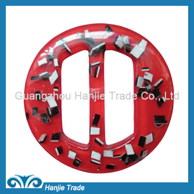 Wholesale red round plastic belt clasps