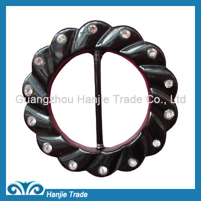 Wholesale black round plastic buckles for belts
