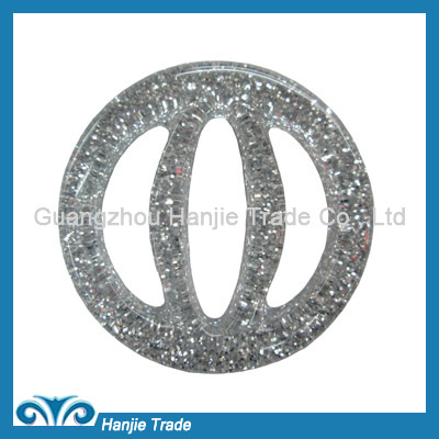 Hot sale fashion silver round plastic buckles