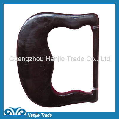 Wholesale fashion black D ring plastic buckles for belts