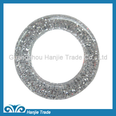 Wholesale silver plastic o-ring for wedding sash buckle