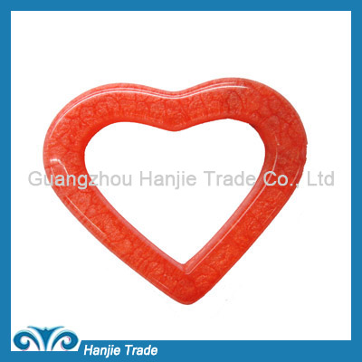 Wholesale red heart shape plastic buckles