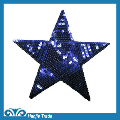 Wholesale Five-Pointed Star Biker Sequin Patch For Clothing