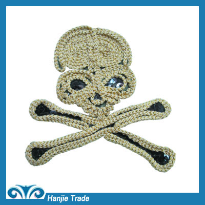 Wholesale Embroidery Skull Patch With Sequin For Garment