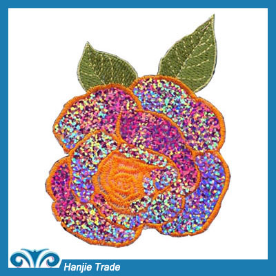 Wholesale Flower Embroidery Sequin Beads Patches For T-shirt