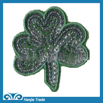 Wholesale Iron-on Tree Shape Plain Sequin Patches For Clothing