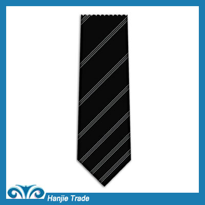 Good Quality Black Silk Strip Neck Ties